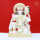 Buy Marble Hanuman Murti, Hanuman Statue For Homes And Temples – BMBIDOLS