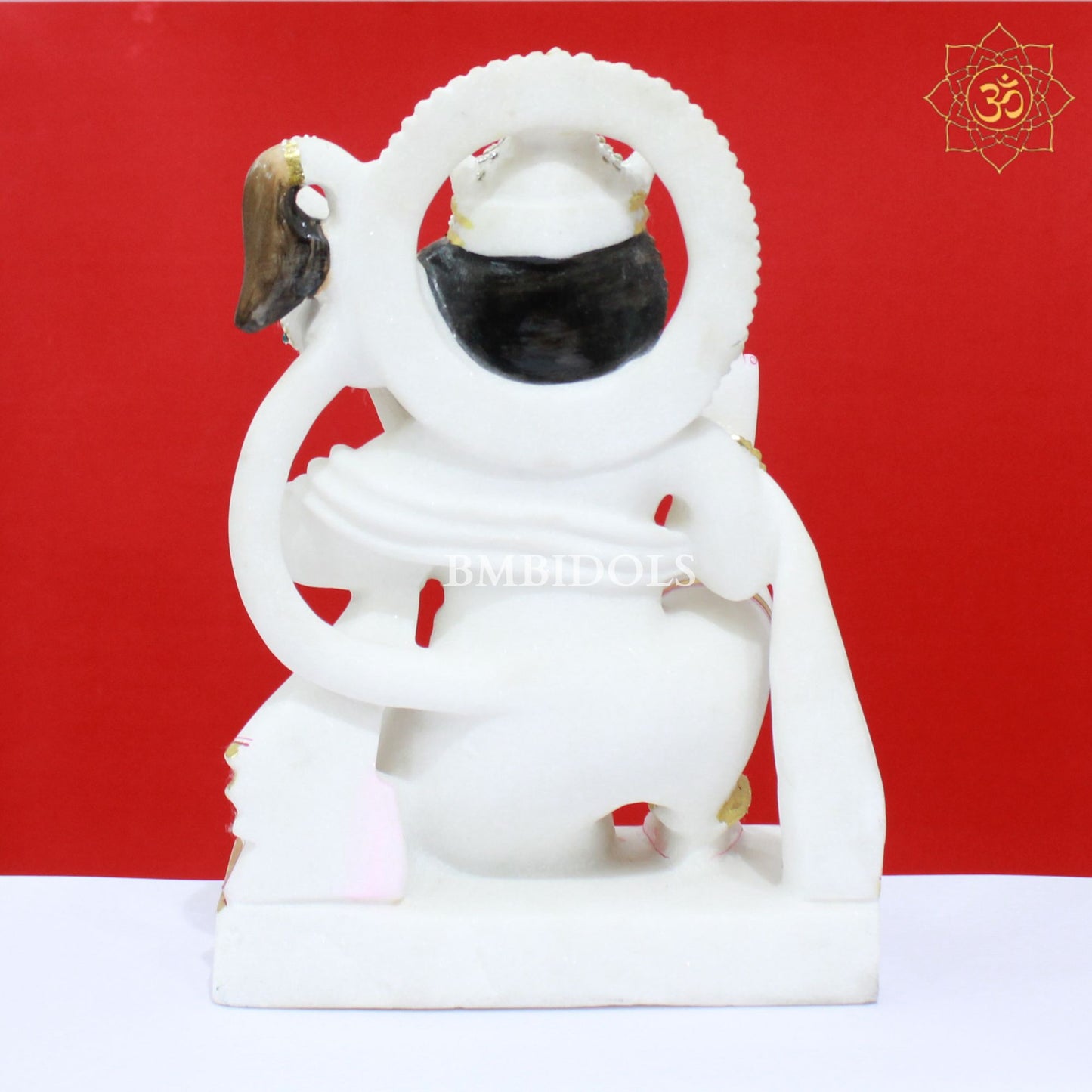 White Marble Hanuman Murti made in Makrana Marble in 12inch