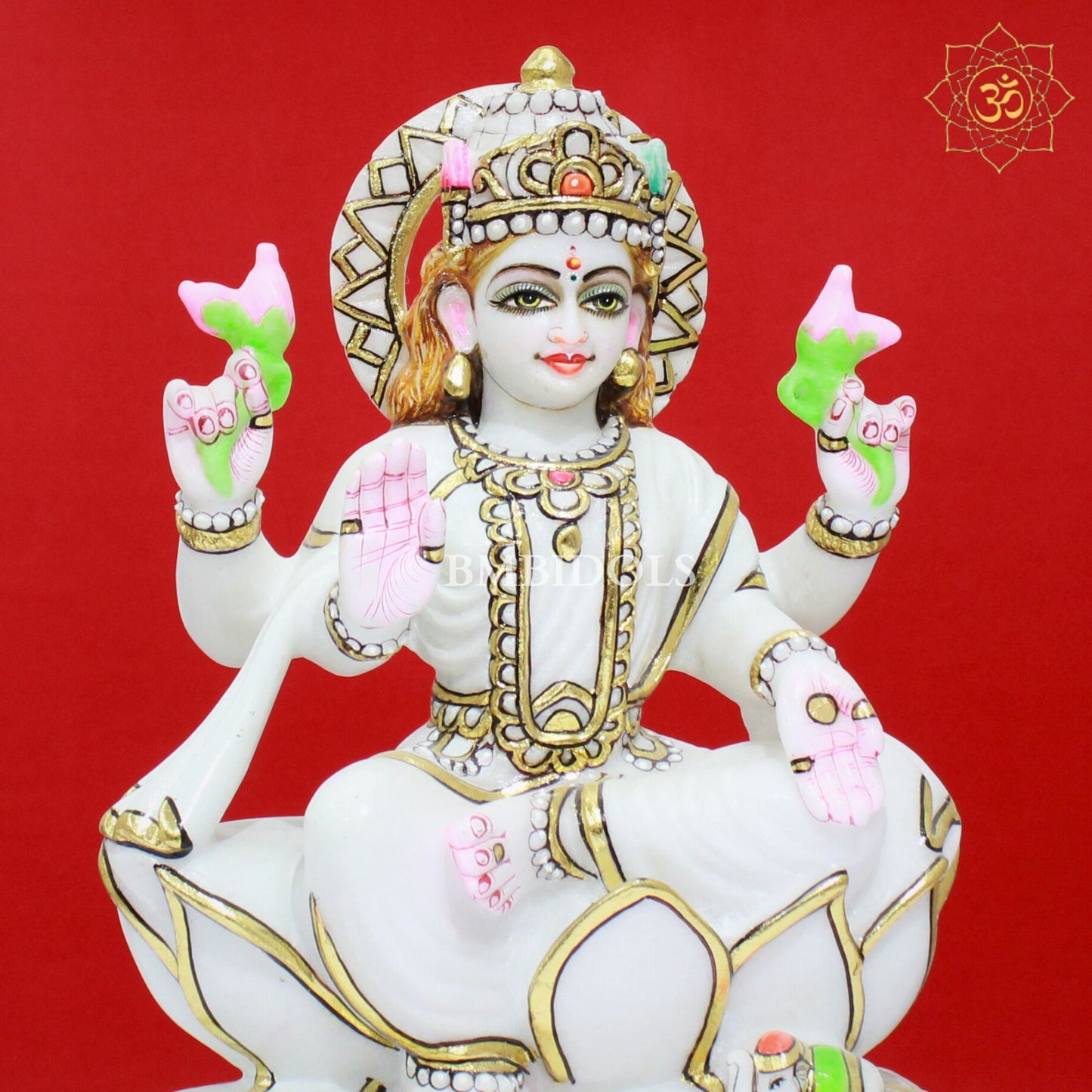 Marble Lakshmi Maa Idol made in Makrana Marble in 12inch