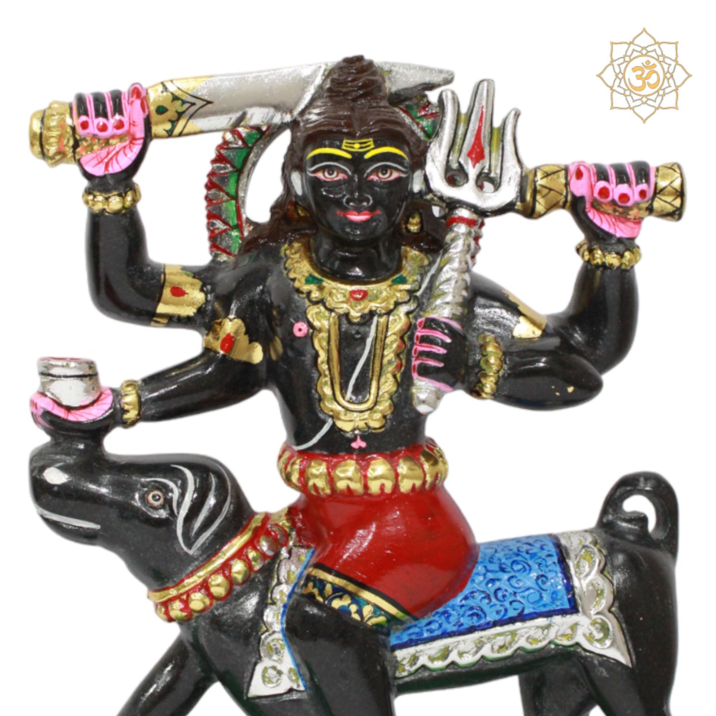 Black Kal Bhairav Murti in 12inches for Homes and Temples