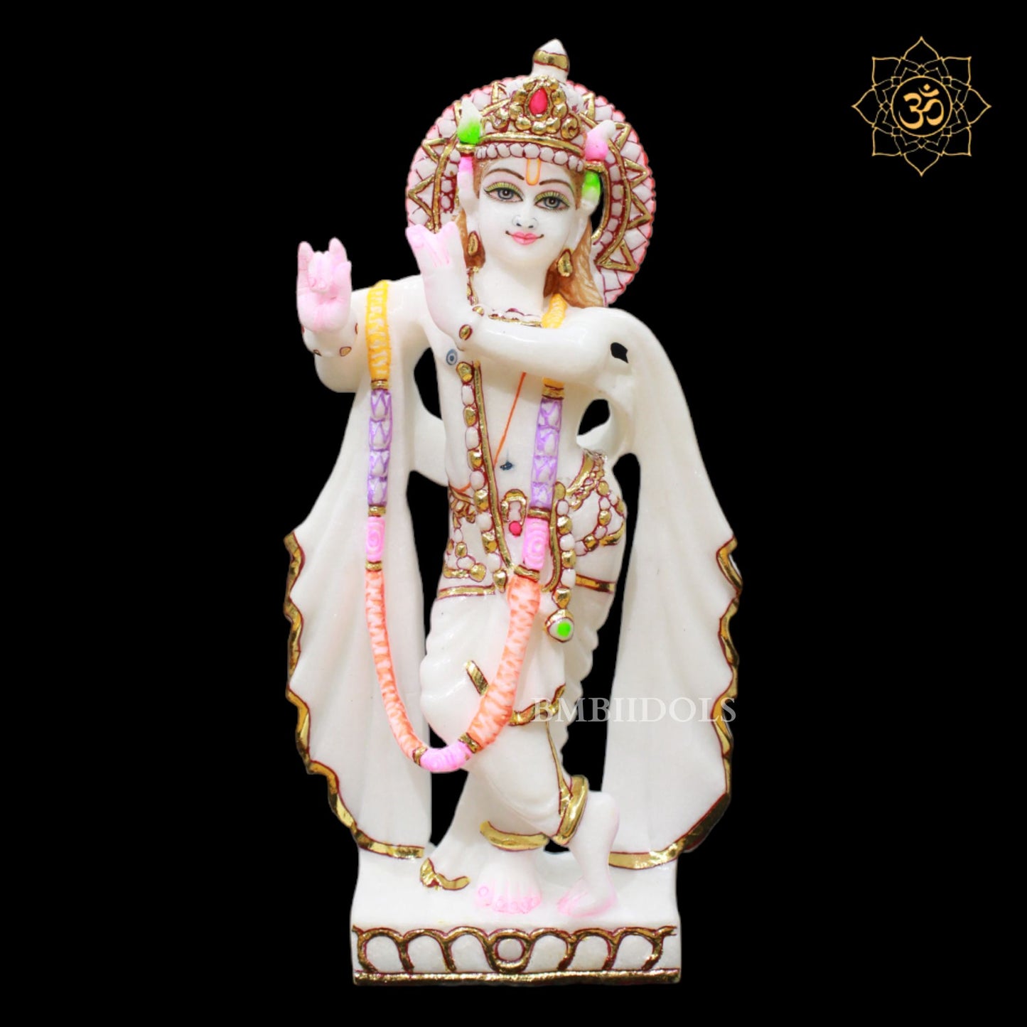 Marble Radha Krishna Murti in 1feet for Homes and Temples