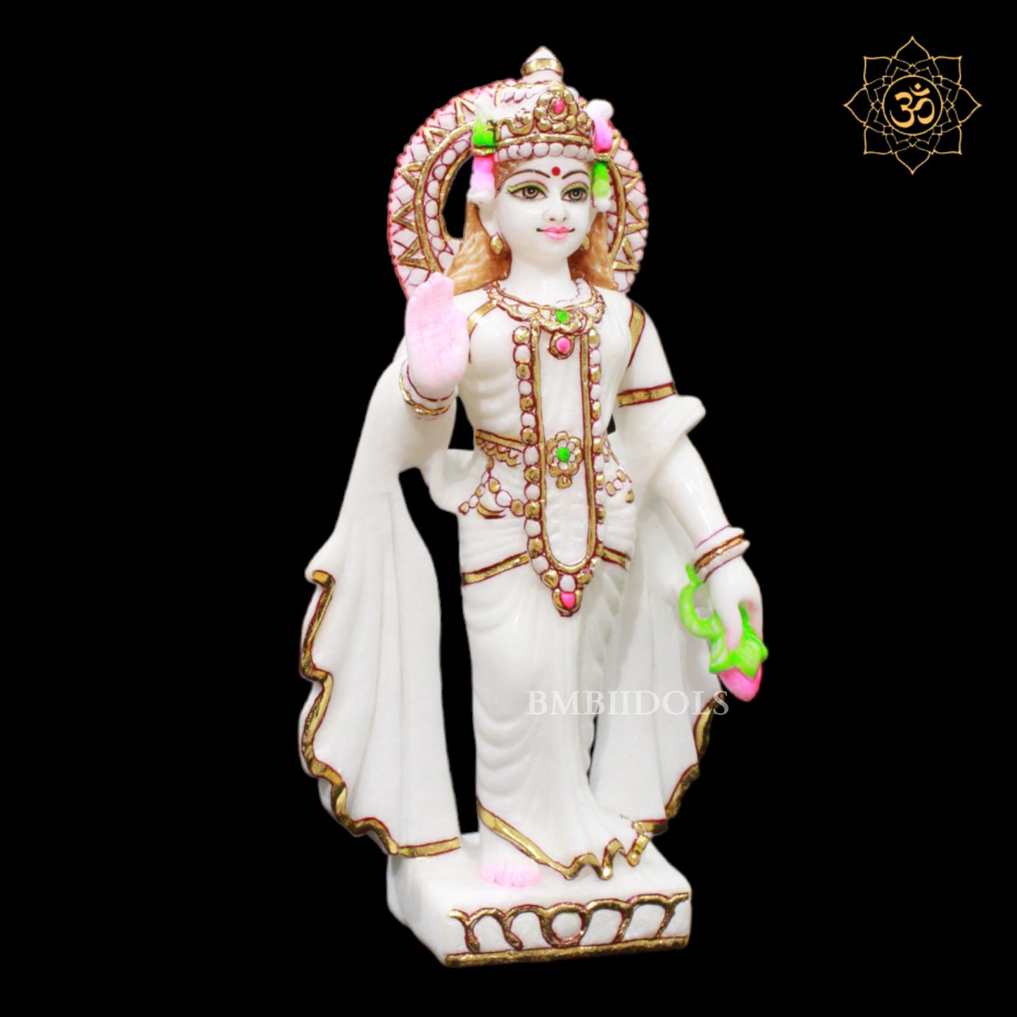 Marble Radha Krishna Murti in 1feet for Homes and Temples