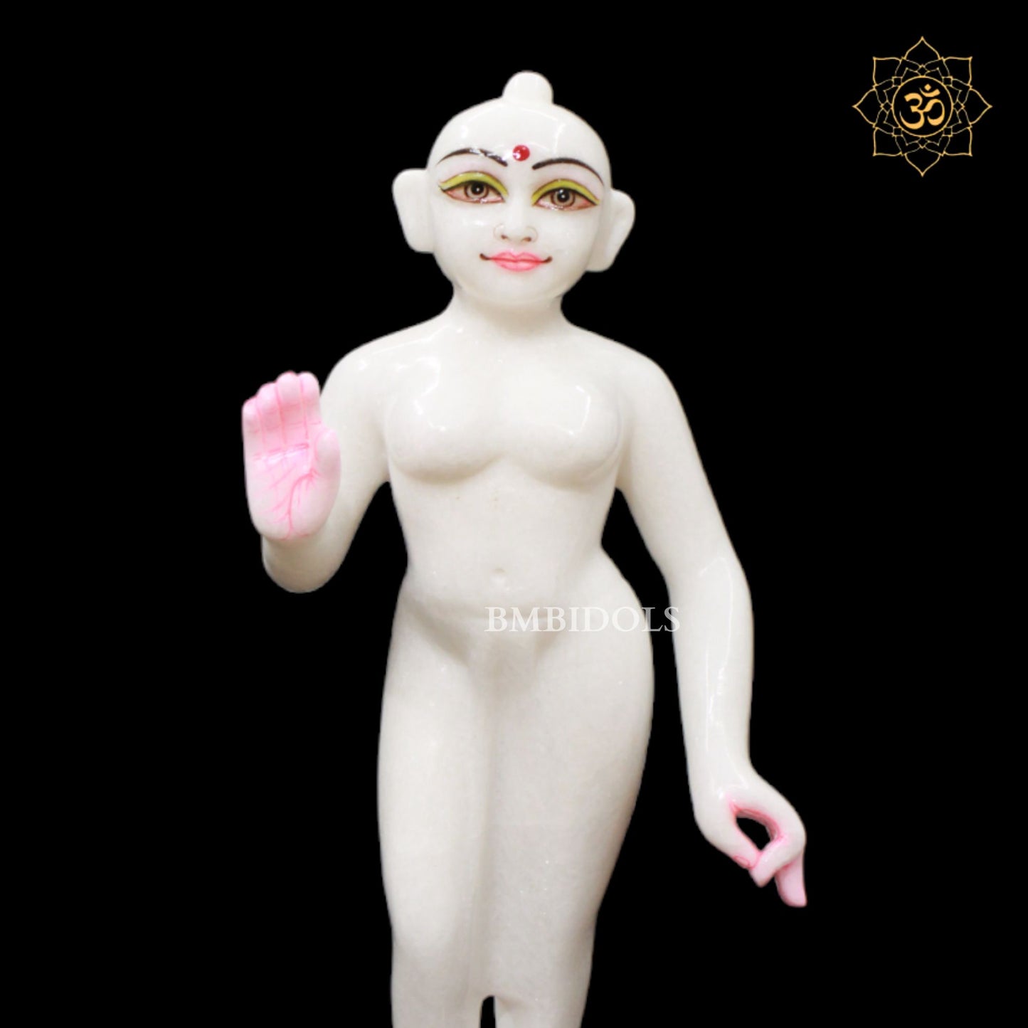 White Marble Iskcon Radha Krishna Murti in 1feet for Home Temples