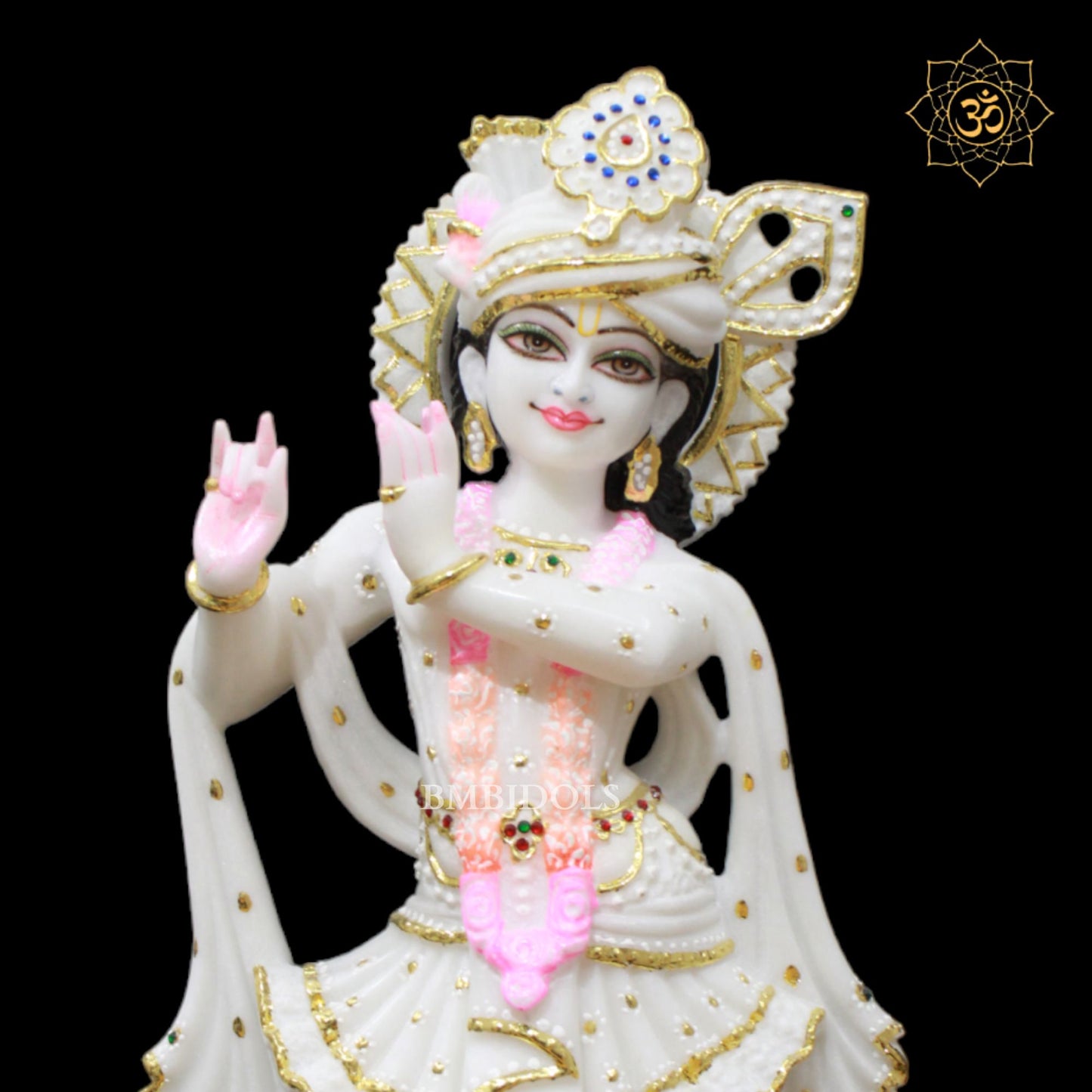1.5feet Marble Radha Krishna Murti made in Makrana Marble
