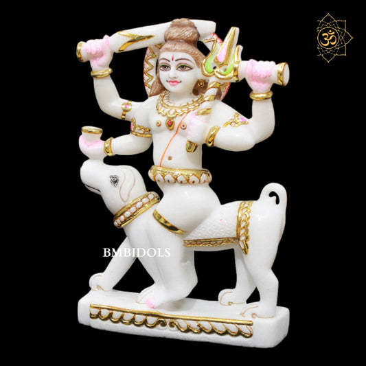 Marble Kal Bhairav (Bheru) Baba Murti for Home or Mandir