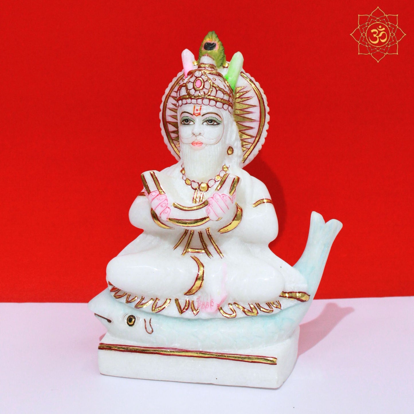 Bhagwan Jhulelal Marble Murti in 9inch for Homes and Temples – BMBIDOLS