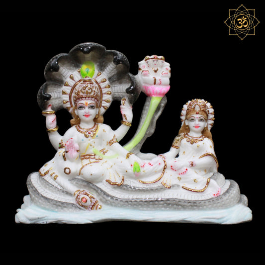Lakshmi Narayan Marble Murti for Homes and Temples in 12inches