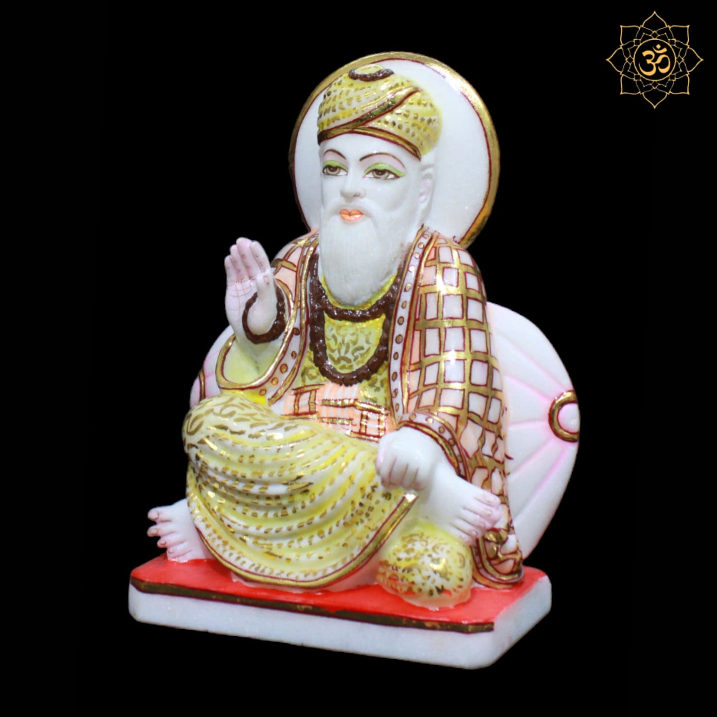 Guru Nanak Dev Ji Statue in Makrana Marble for Homes and Temples