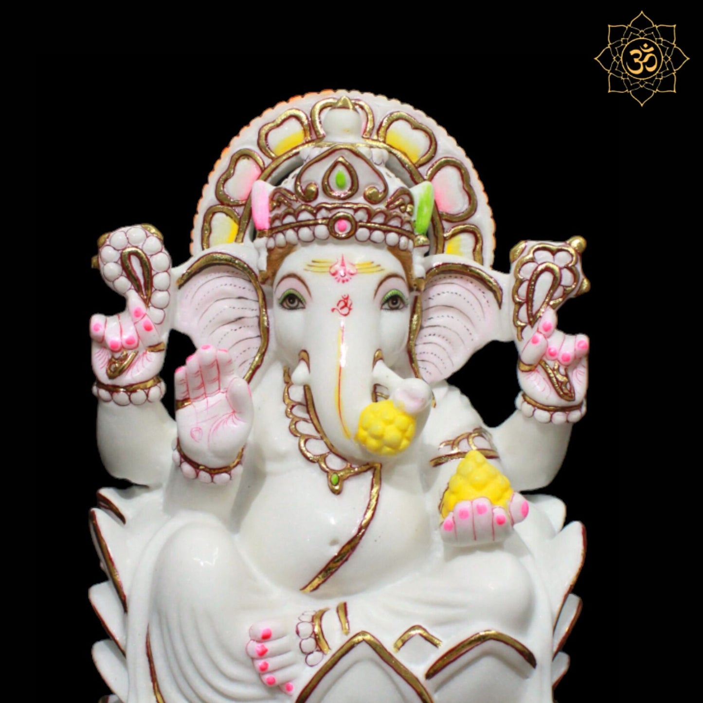 Marble Ganesh Laxmi Murti in 1feet for Homes and Temples