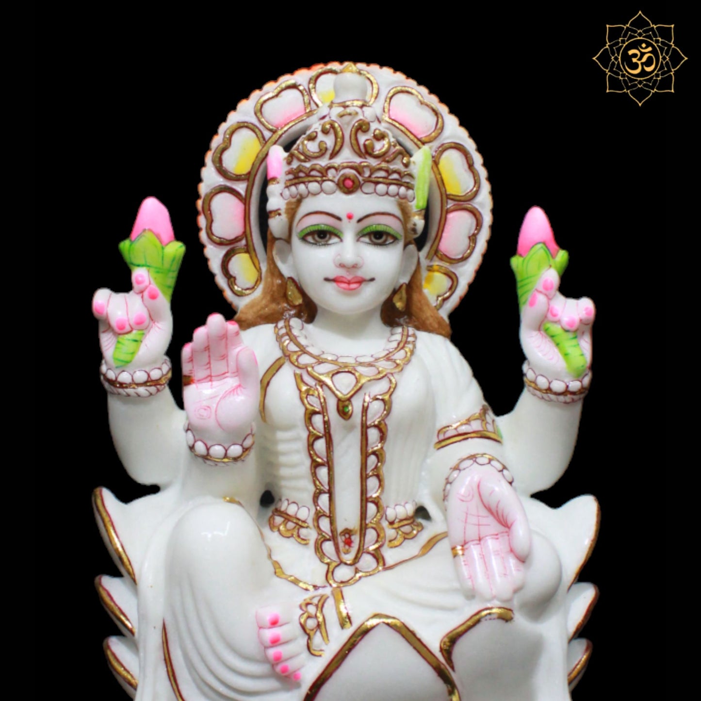 Marble Ganesh Laxmi Murti in 1feet for Homes and Temples