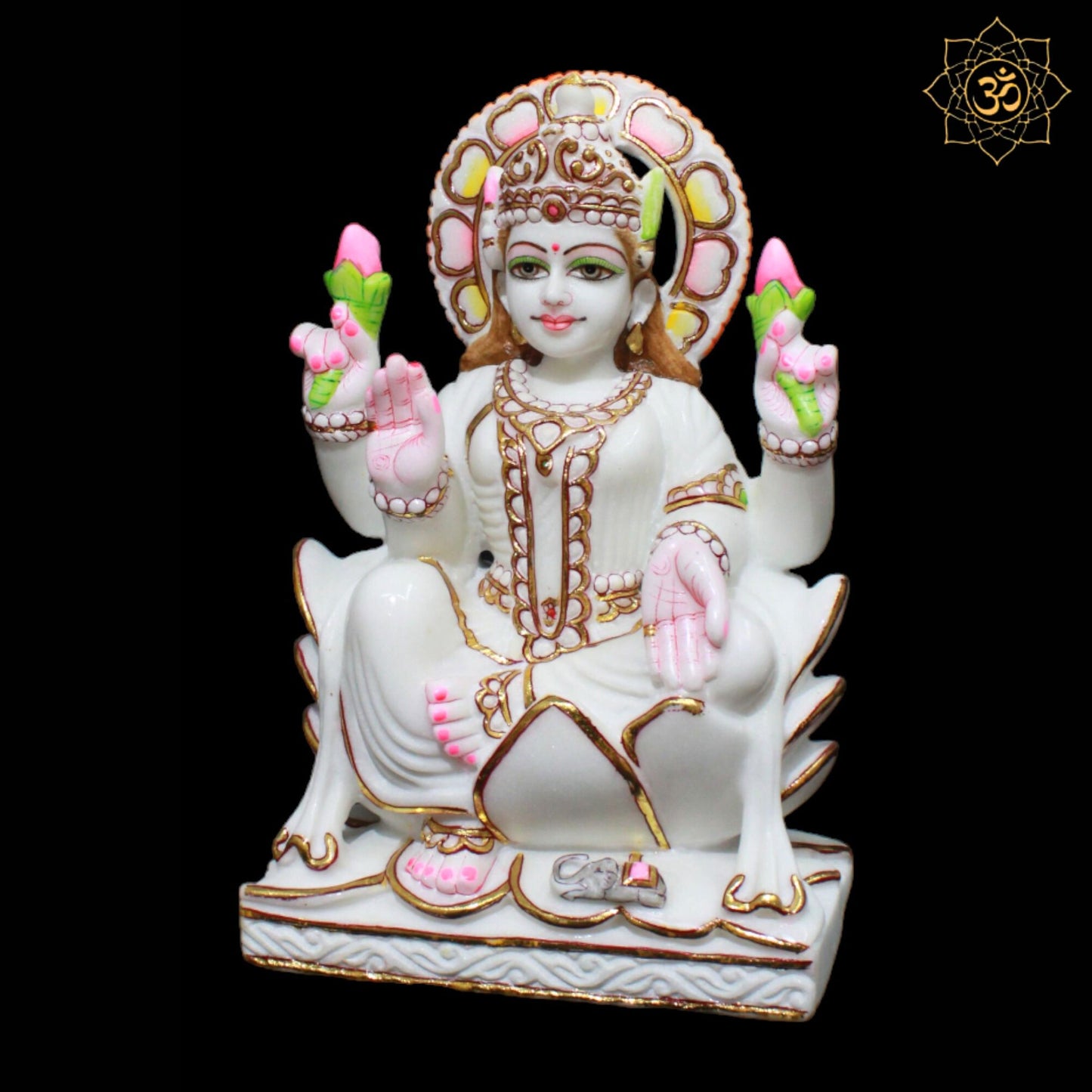 Marble Ganesh Laxmi Murti in 1feet for Homes and Temples