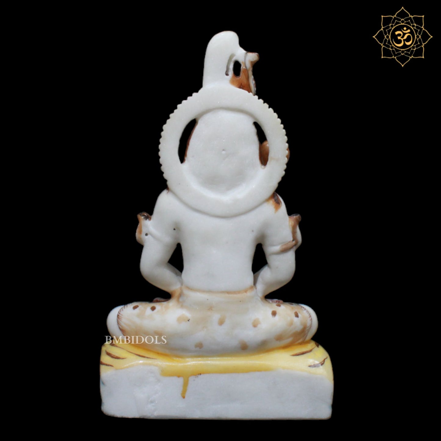 Marble Shiva Statue in Meditation Posture in 12inches for Homes and Temples