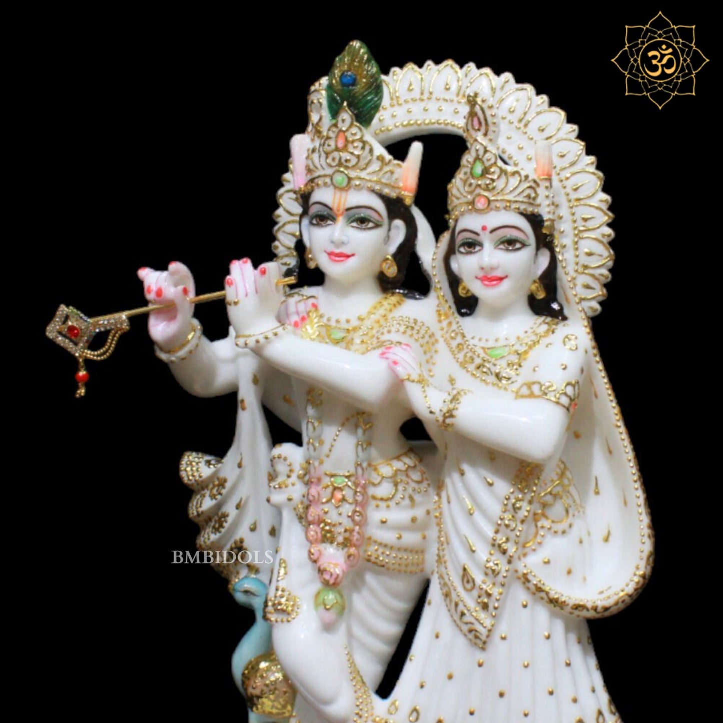 Marble Jugal Radha Krishna Murti in 15inches for Homes and Temples