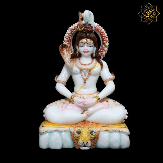 Meditation Marble Shiva Murti for Homes and Temples in 12inches