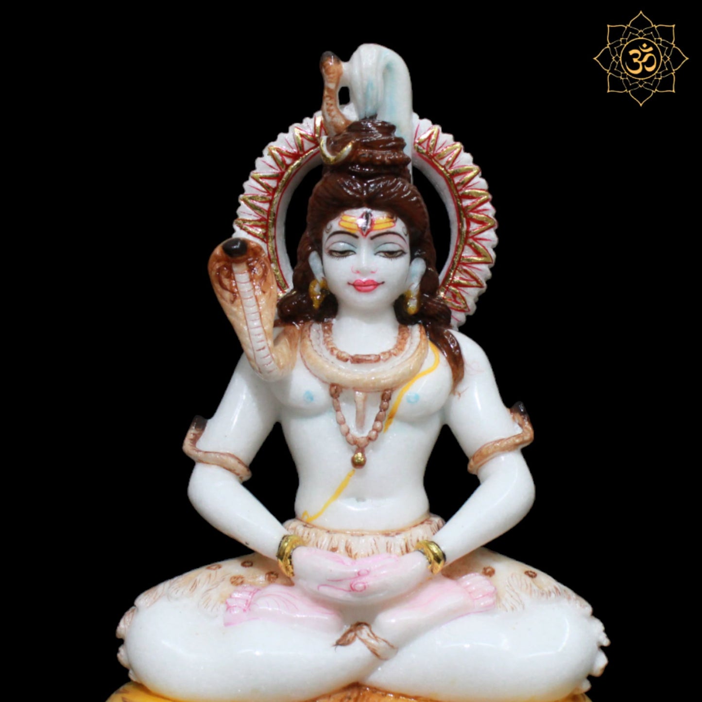 Meditation Marble Shiva Murti for Homes and Temples in 12inches