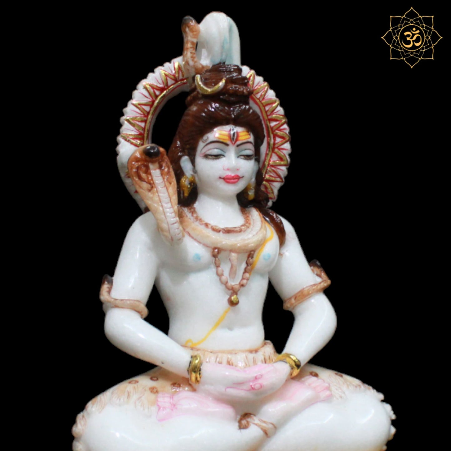 Meditation Marble Shiva Murti for Homes and Temples in 12inches