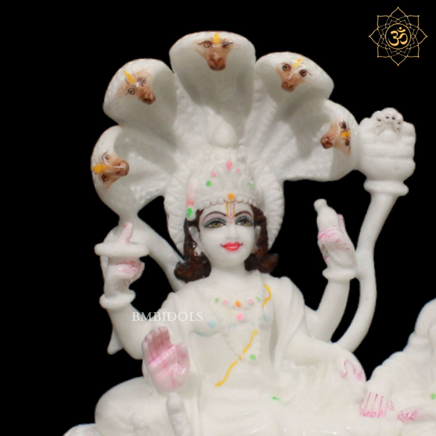 Marble Lakshmi Narayan Murti made in Makrana Marble in 11inch