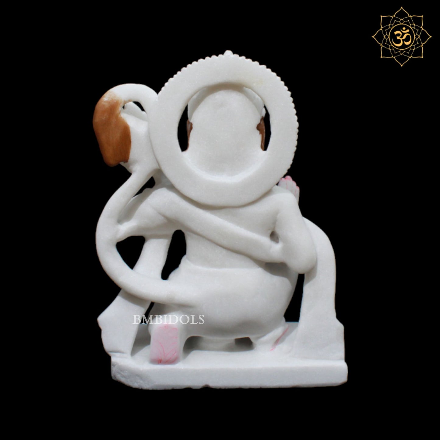 White Makrana Marble Hanuman Murti in Ashirwad Posture in 12inches