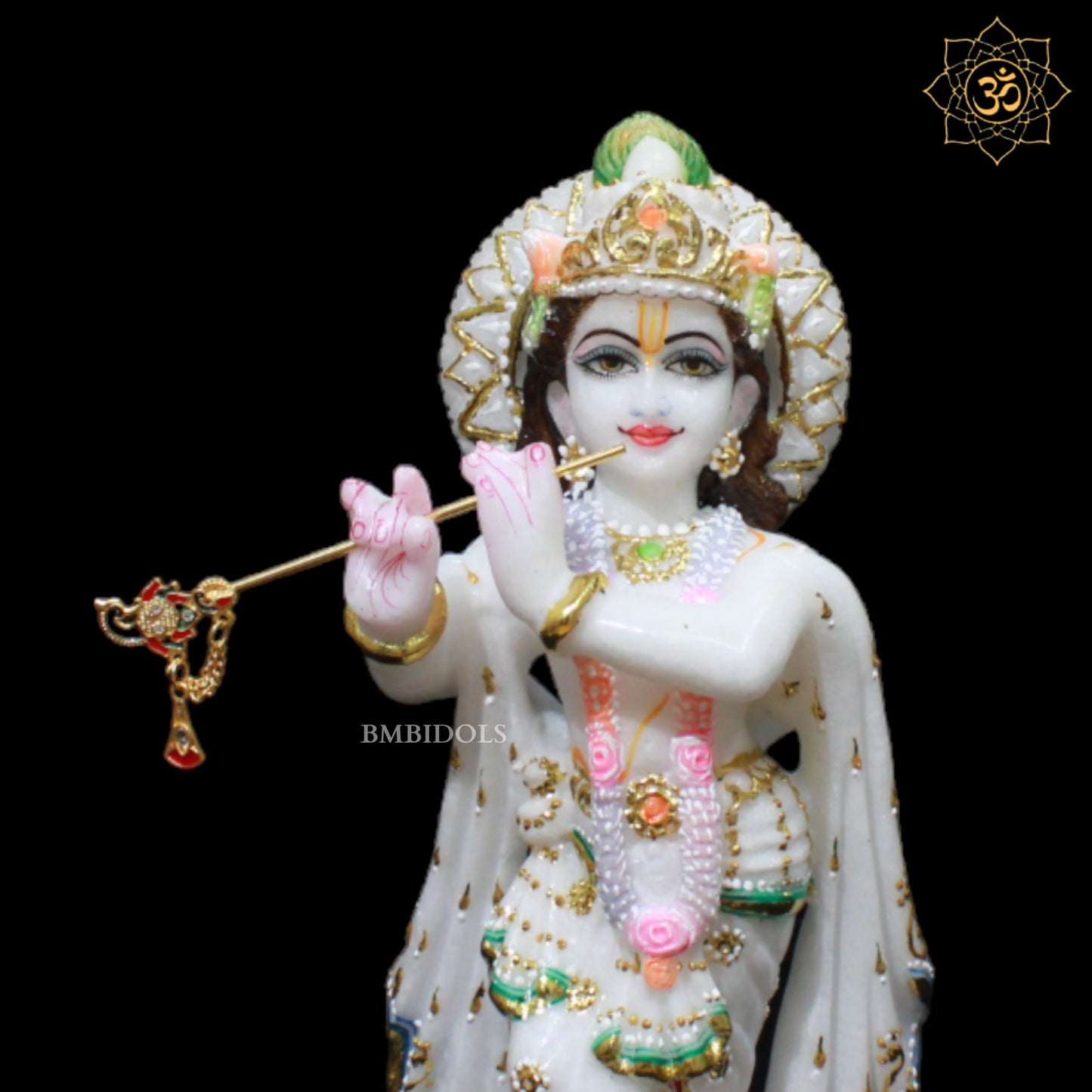 Marble Radha Krishna Murti in 11inches best for Home Temples