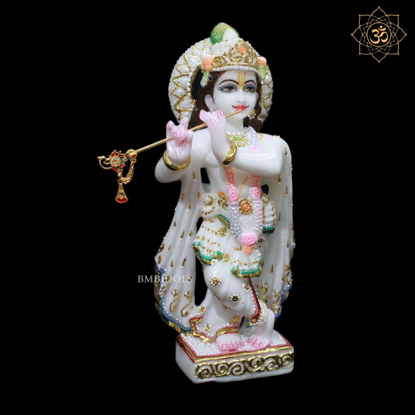 Marble Radha Krishna Murti in 11inches best for Home Temples