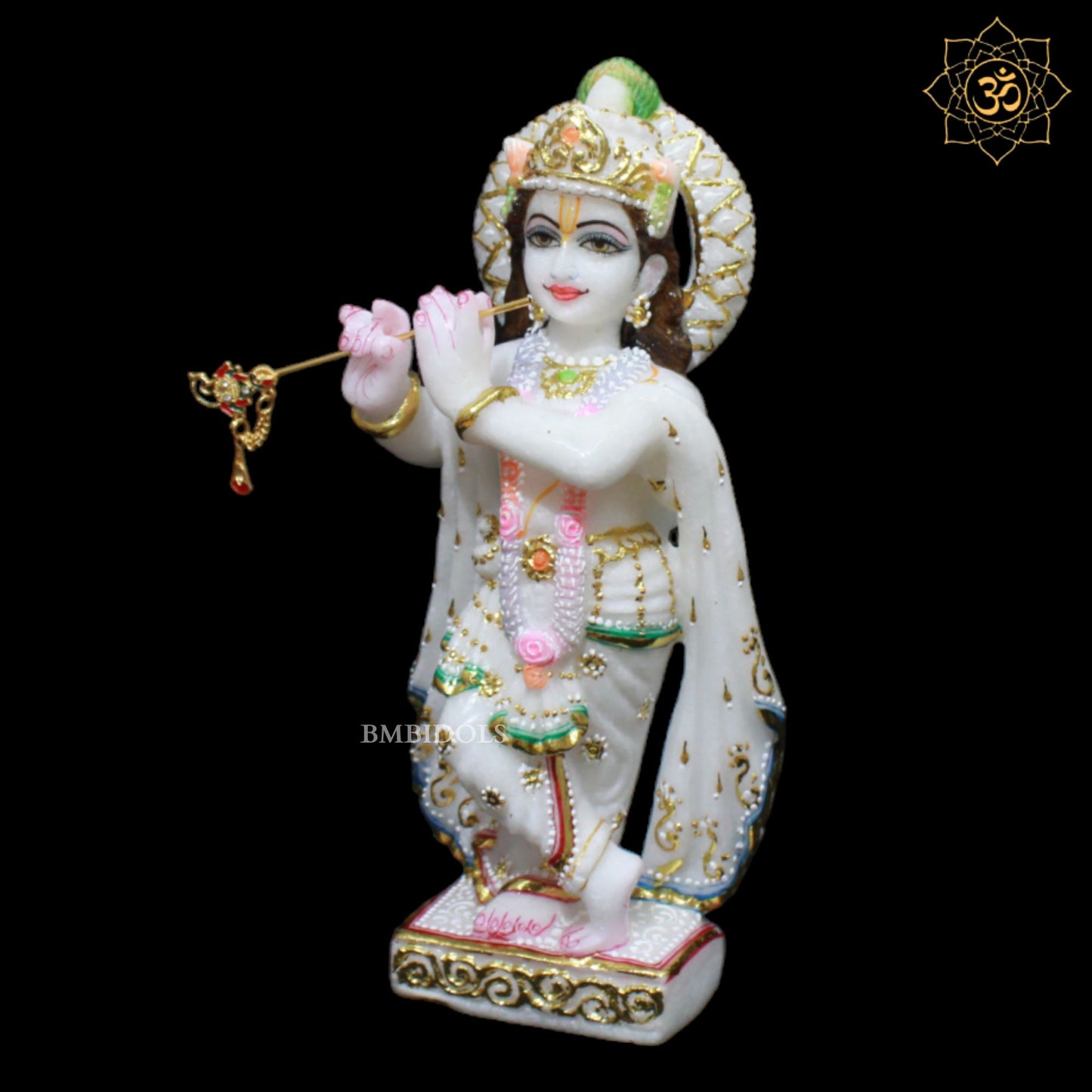 Marble Radha Krishna Murti in 11inches best for Home Temples