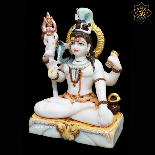 Marble Shiva Murti made in 12inches in Four Hands