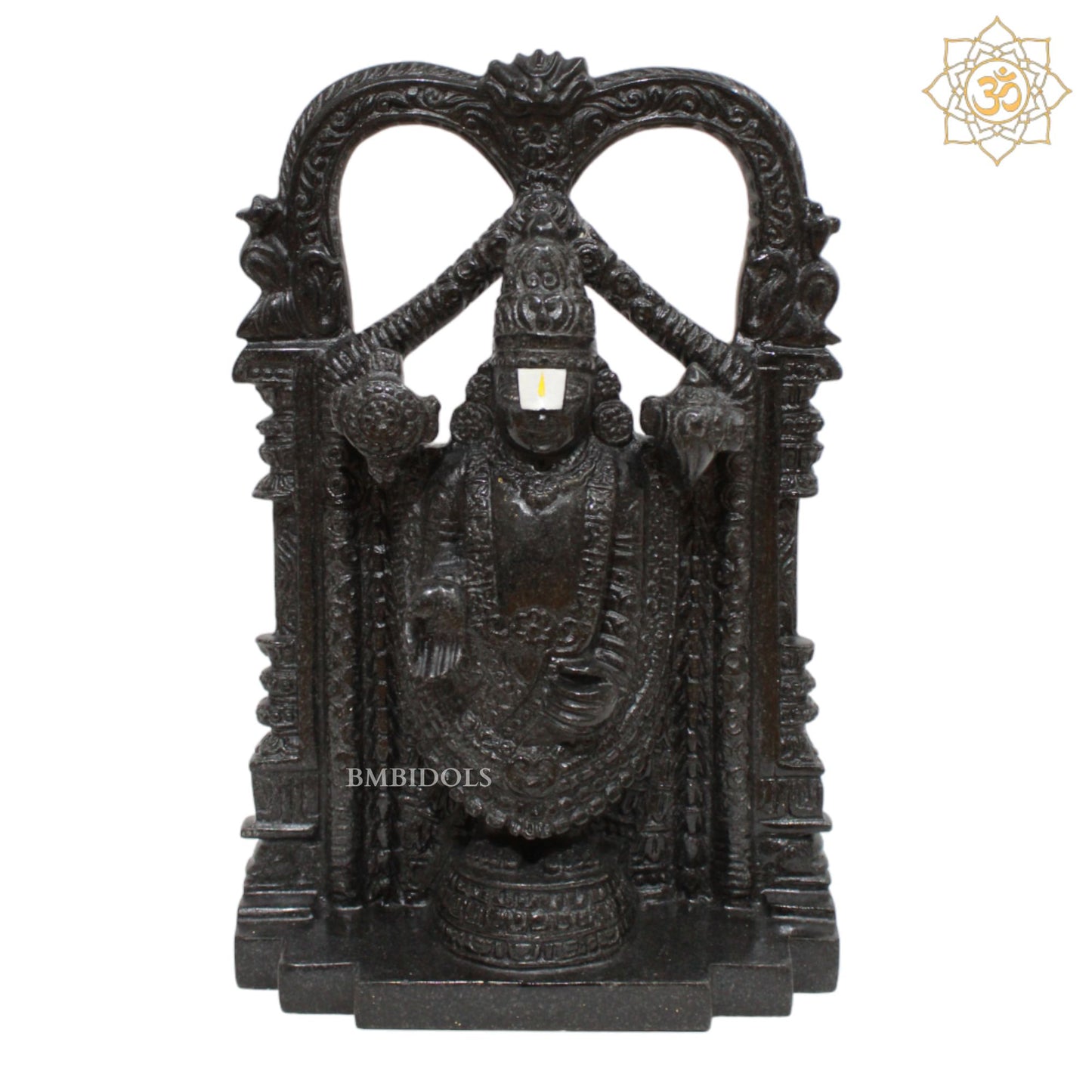 Pre-Order Black Tirupati Bhagwan Statue in 12inches for Homes and Temples