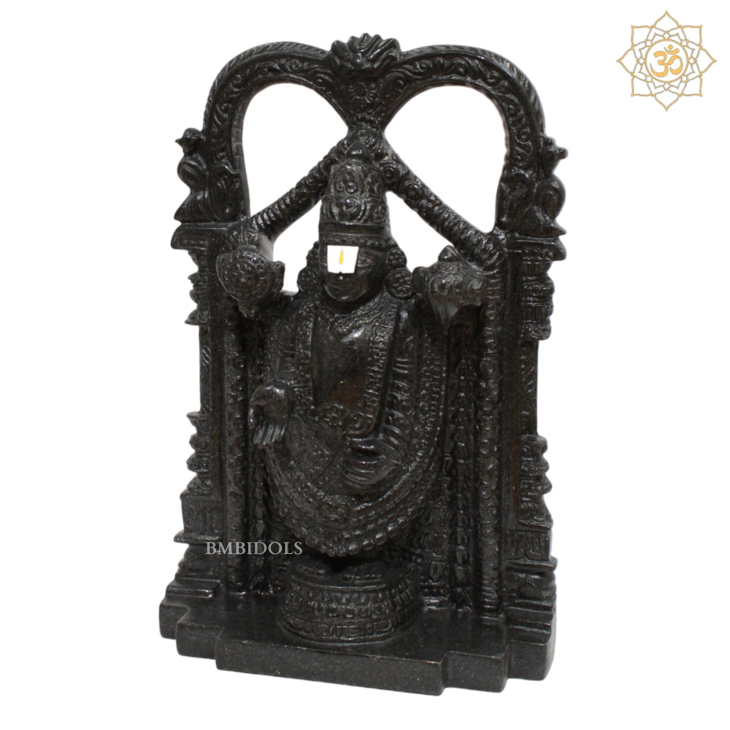 Pre-Order Black Tirupati Bhagwan Statue in 12inches for Homes and Temples