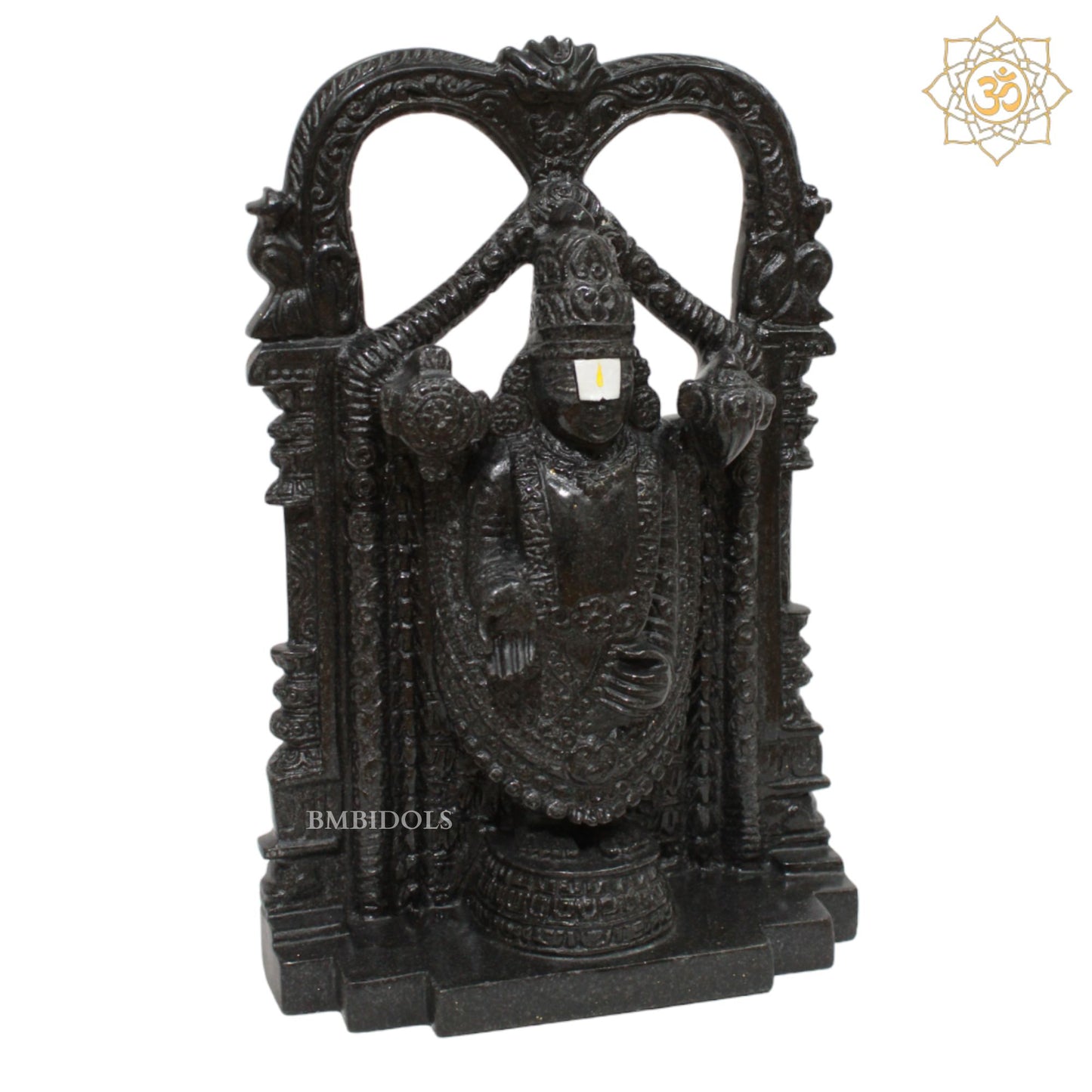 Pre-Order Black Tirupati Bhagwan Statue in 12inches for Homes and Temples