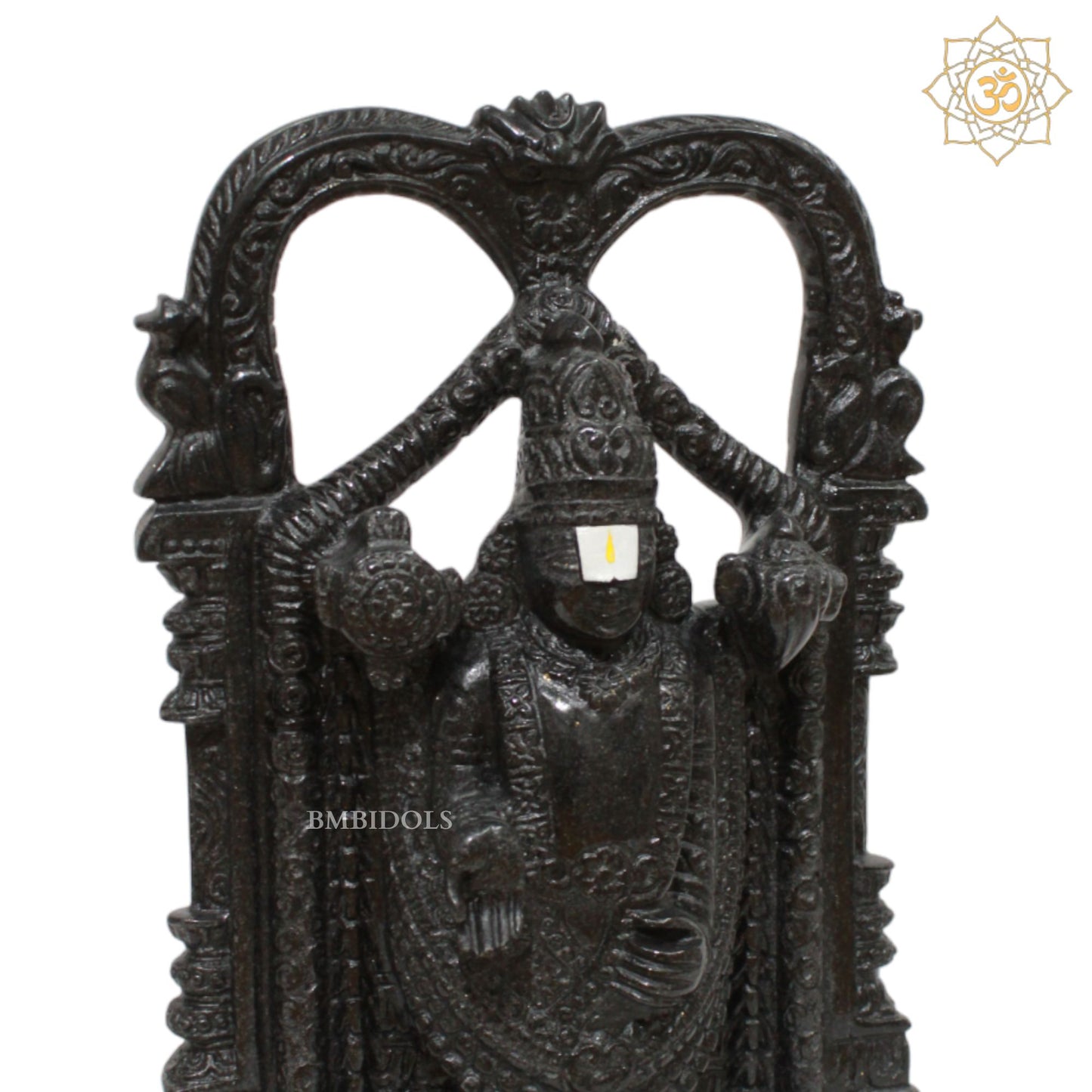 Pre-Order Black Tirupati Bhagwan Statue in 12inches for Homes and Temples