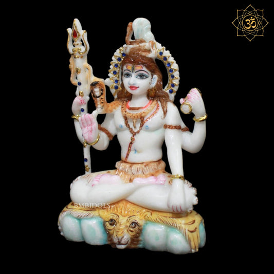 Small Marble Shiva Murti designed in 9inches for Home and Mandirs