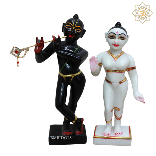 Iskcon Radha Krishna Marble Murti for Homes and Temples in 1feet
