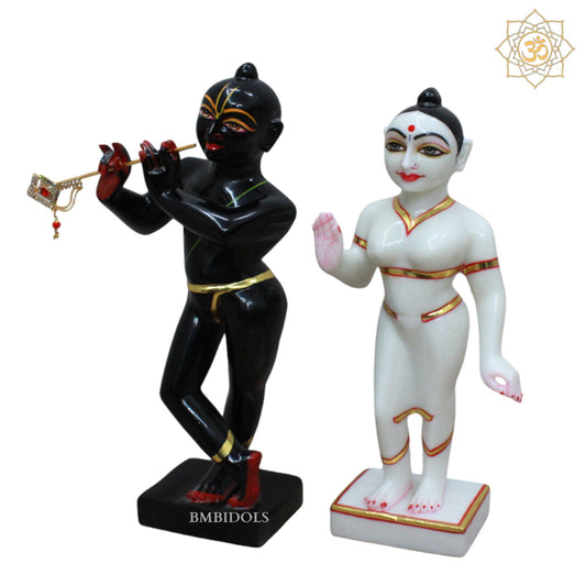Iskcon Radha Krishna Marble Murti for Homes and Temples in 1feet