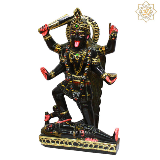 Black Stone Maha Kali Maa Murti for Homes and Temples in 12inch