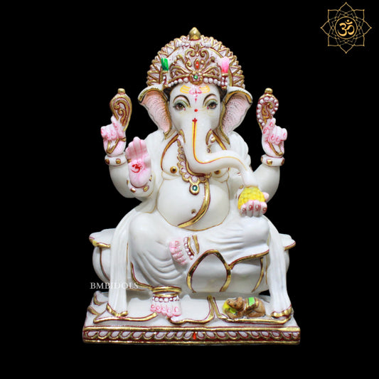 Ganesh Lakshmi Marble Murti in 1feet for Homes and Temples