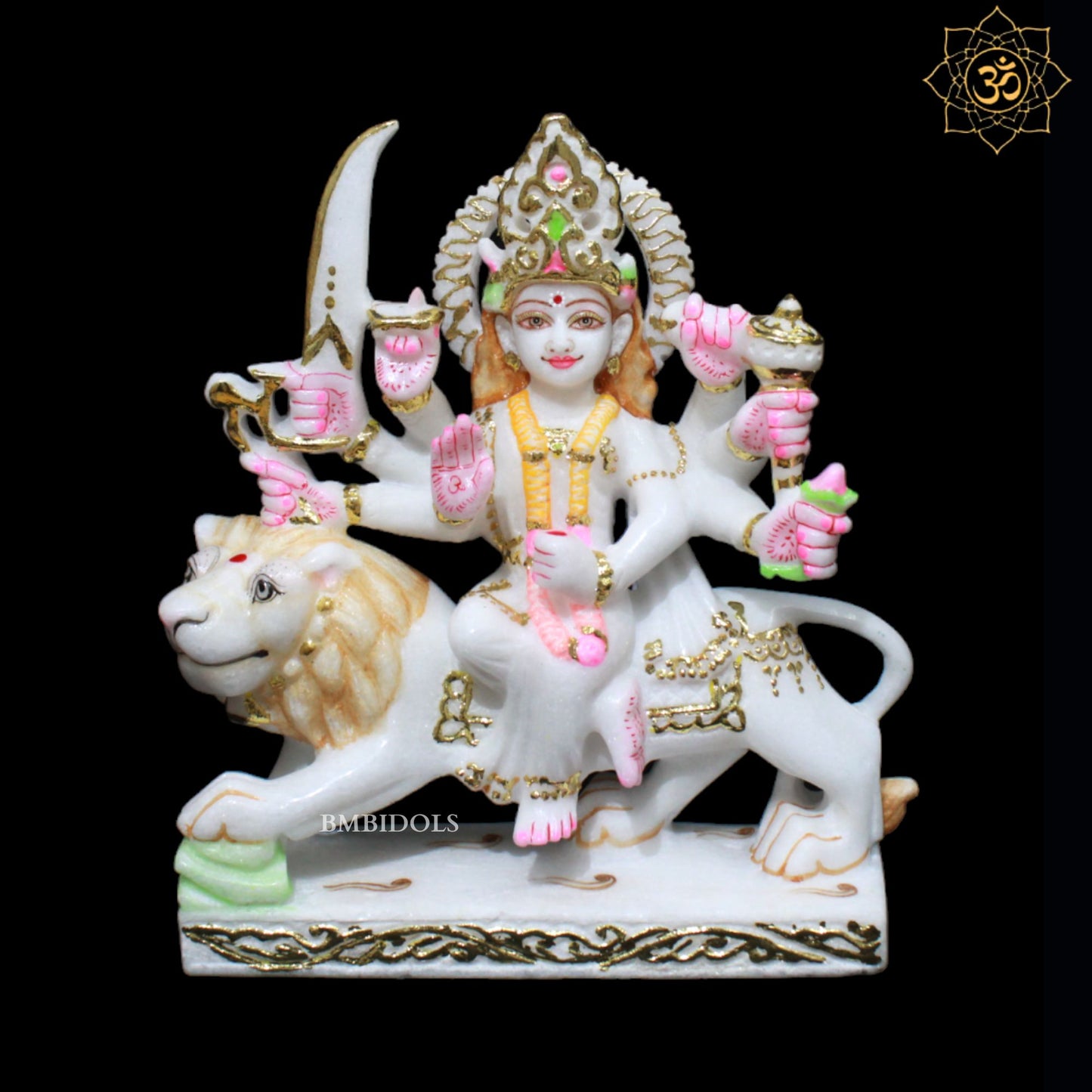 Small Durga Marble Murti for Homes & Temples in 9inches