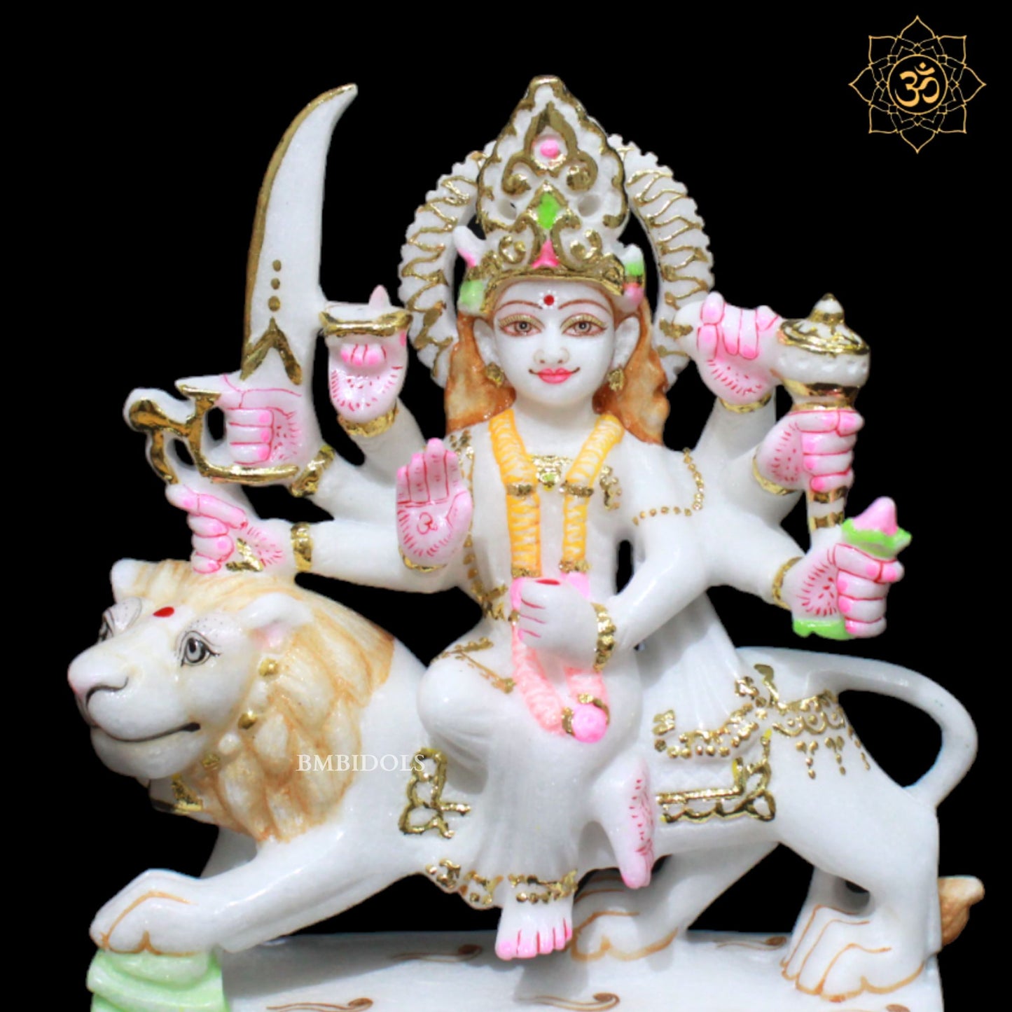 Small Durga Marble Murti for Homes & Temples in 9inches