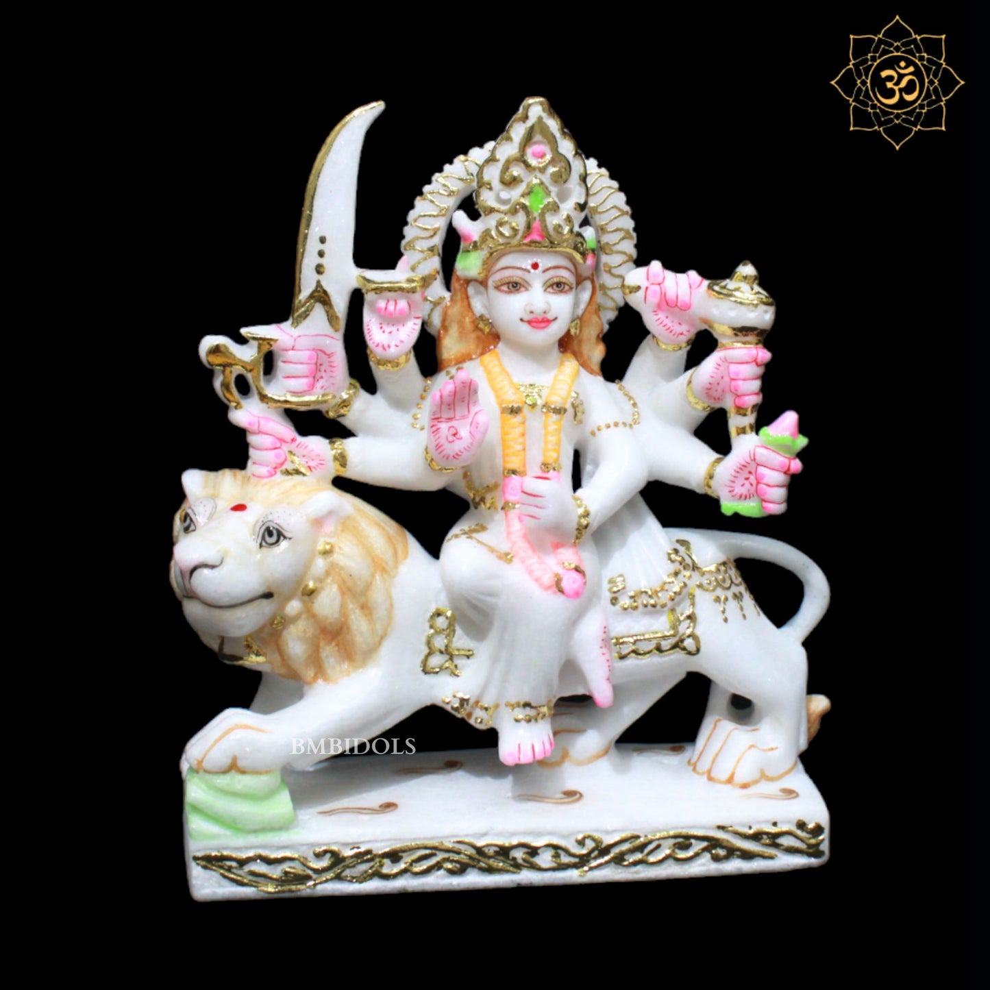 Small Durga Marble Murti for Homes & Temples in 9inches