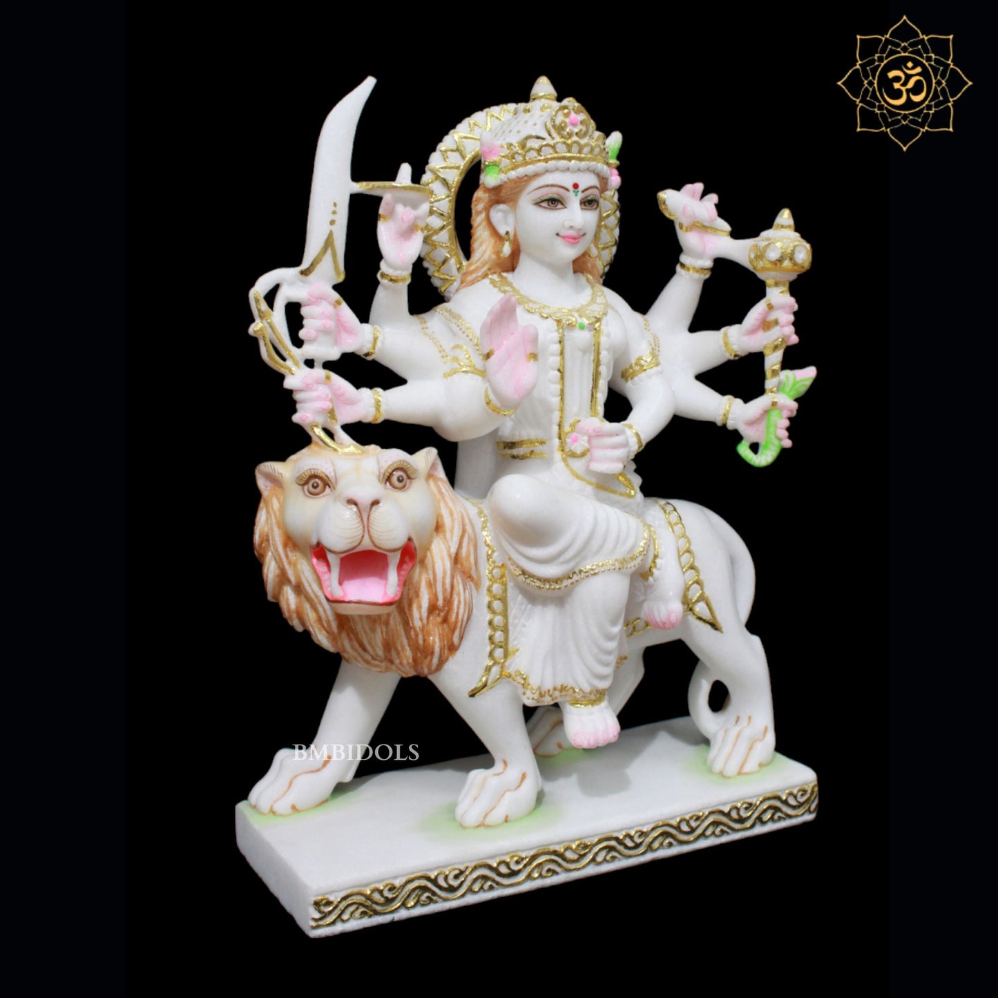 Durga Maa Marble Murti for Homes and Temples in 1.5feet