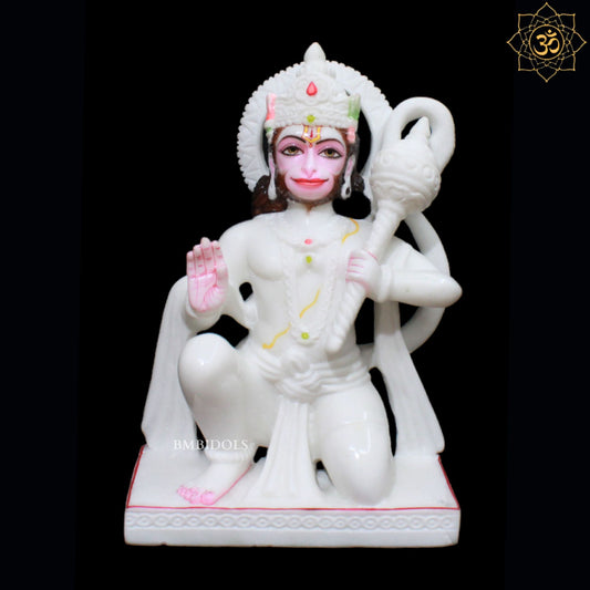 Hanuman Marble Murti in 1feet for Homes and Temples