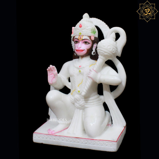 Hanuman Marble Murti in 1feet for Homes and Temples