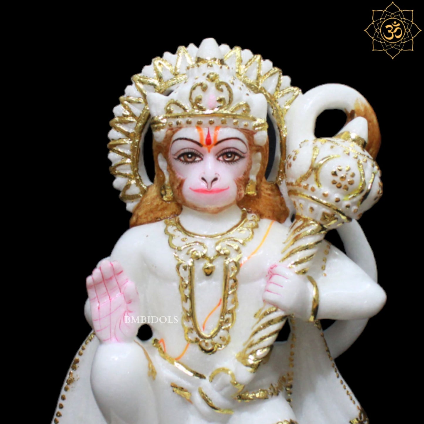 Small Hanuman Marble Murti for Homes and Temples in 9inches