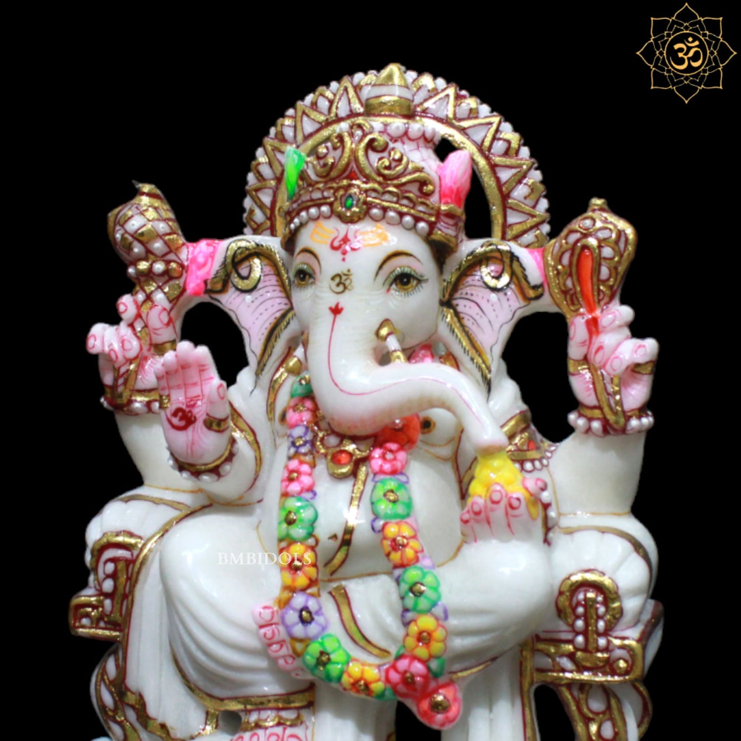 Marble Ganesh Murti for Homes and Temples in 9inches