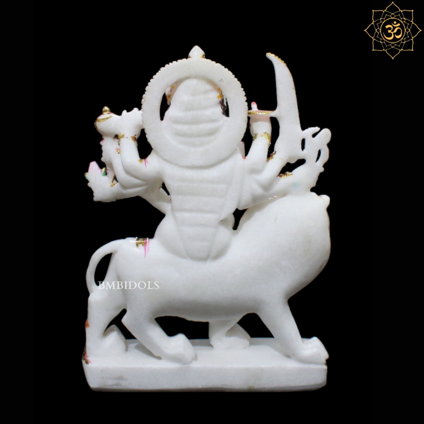 15inch Marble Durga Murti for Homes and Temples in Makrana Marble