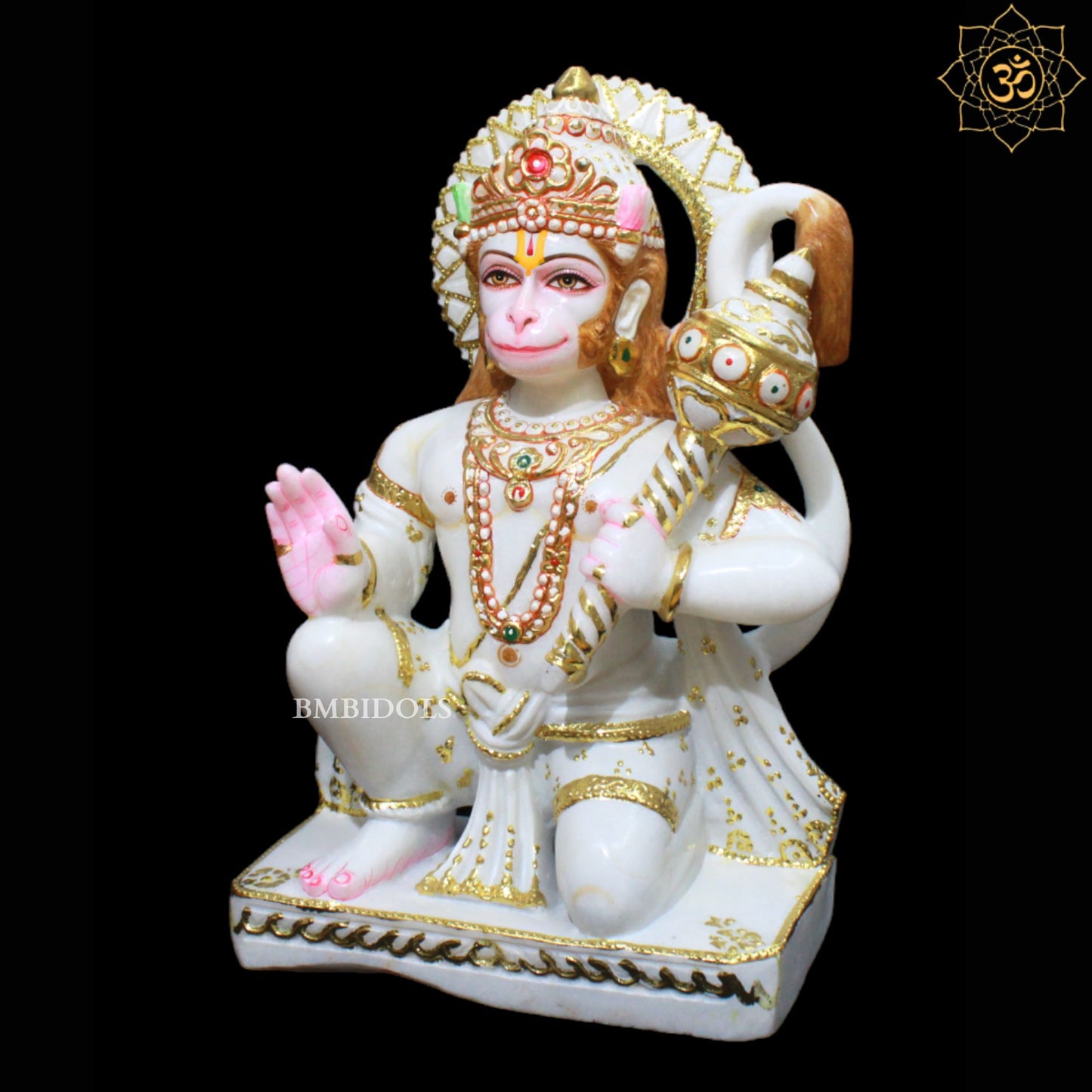 Ashirwad Hanuman Marble Murti for Homes and Temples in 15inches