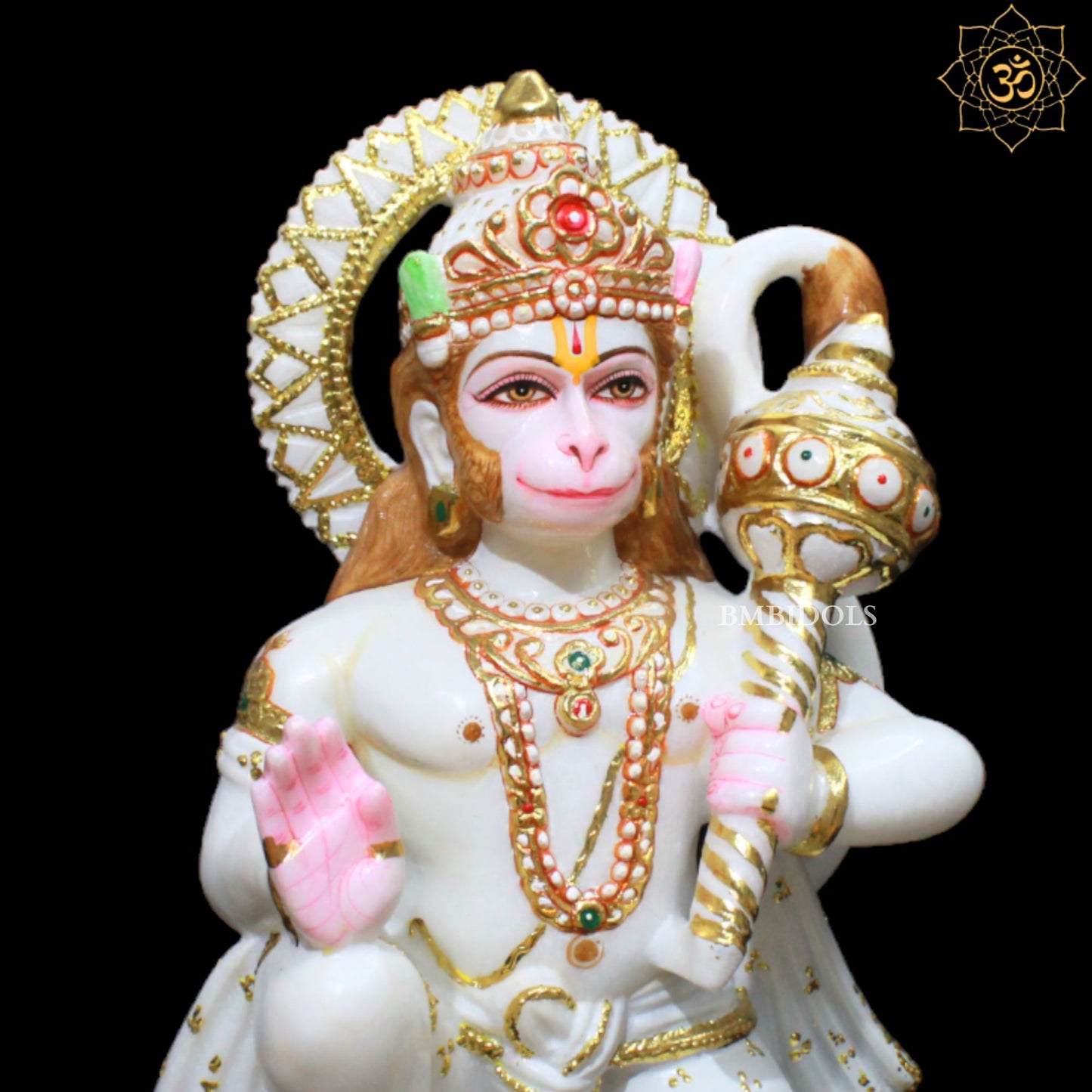 Ashirwad Hanuman Marble Murti for Homes and Temples in 15inches