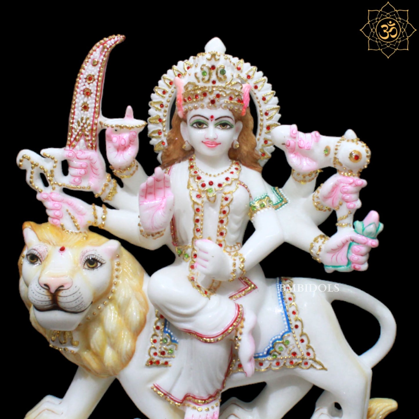 Durga Marble Murti for Homes and Temples in 1feet