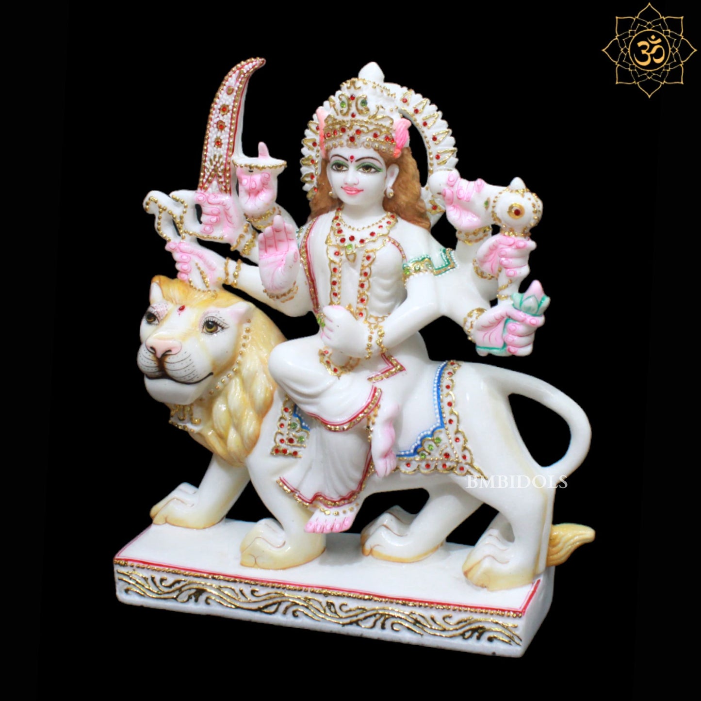 Durga Marble Murti for Homes and Temples in 1feet