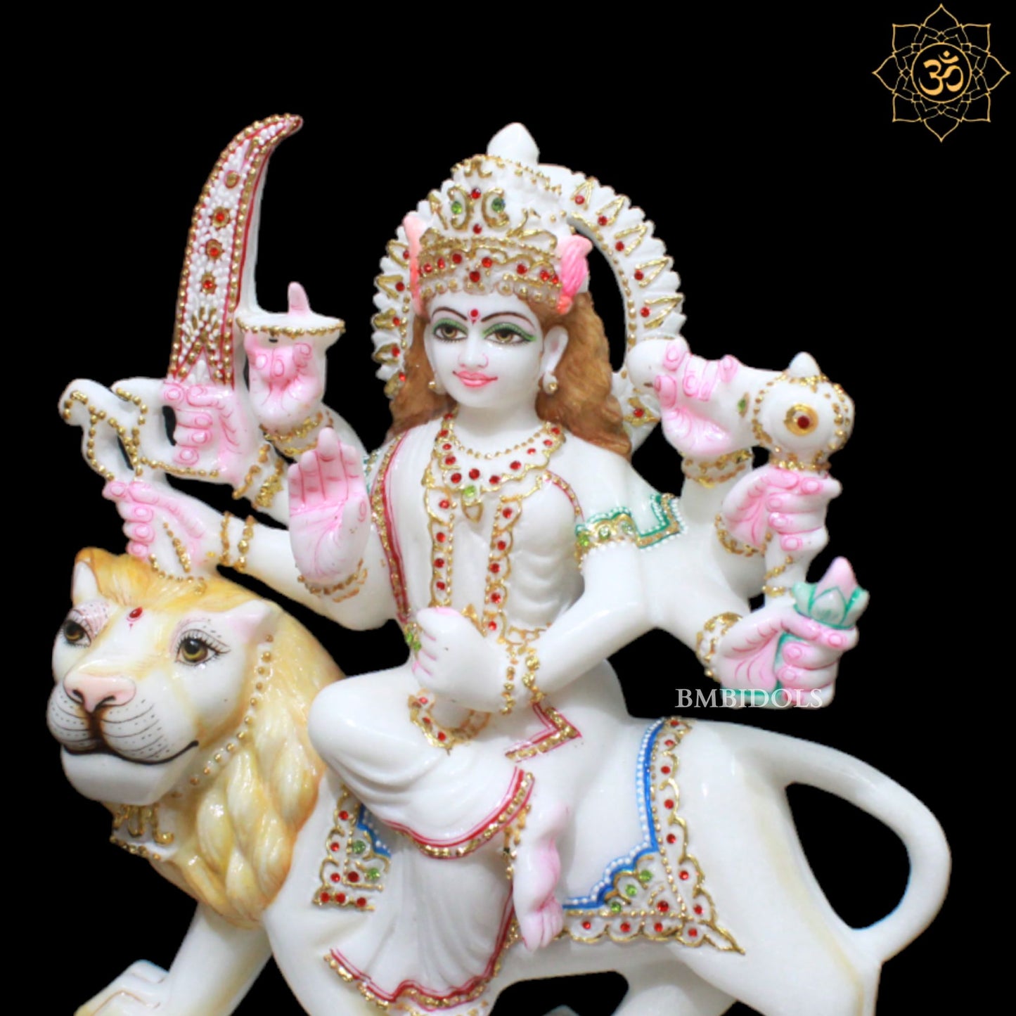 Durga Marble Murti for Homes and Temples in 1feet