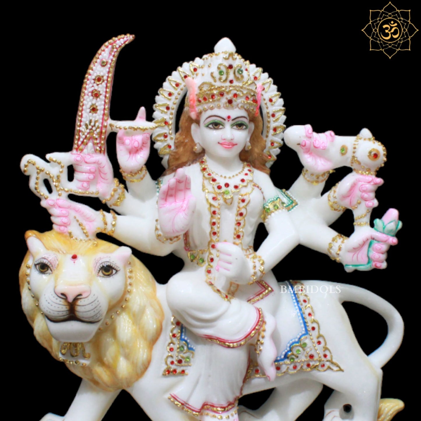 Durga Marble Murti for Homes and Temples in 1feet